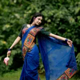 Blue Riksa Art Saree